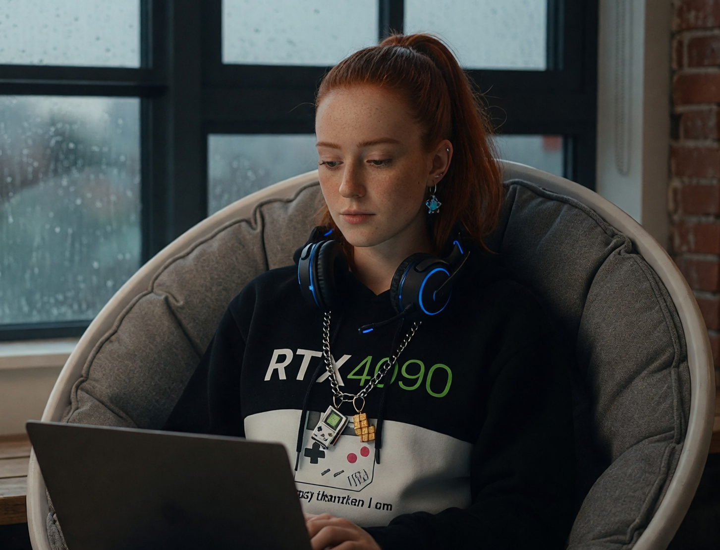 Polly — art of girl in RTX 4090 hoodie